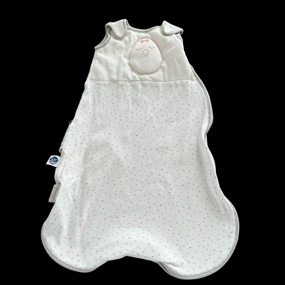 Nested Bean Baby Girls Small 0-6‎ months Zen Sleep Sack Stars Gray Pink Sleeping